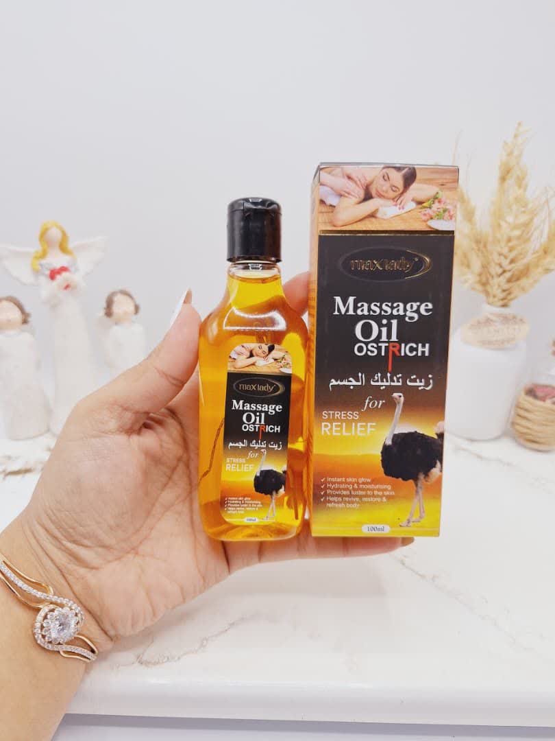 روغن ماساژ و تسکین دهنده درد عضلانی عصاره روغن شتر مرغ مکس لیدی اصلی