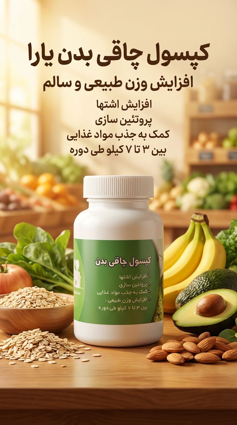 کپسول چاقی بدن گیاهی بدون عارضه