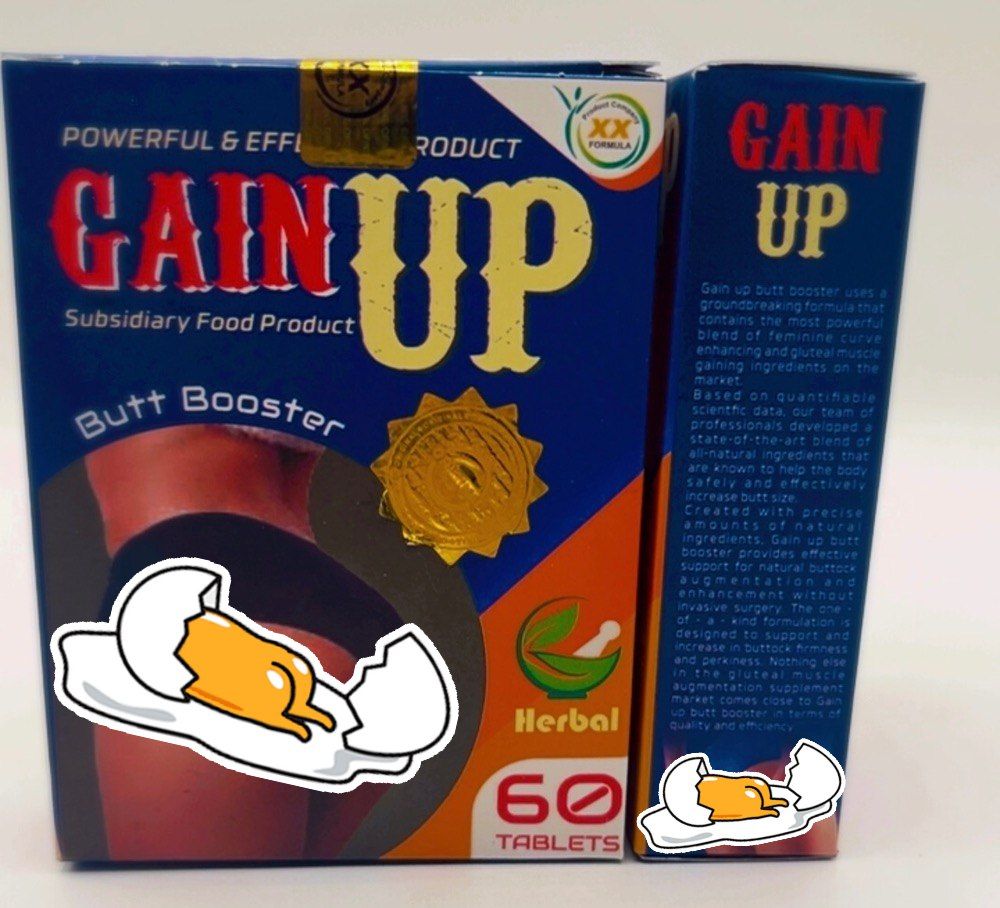 قرص حجم دهنده باسن گین آپ Gain Up اورجینال بسته 60 عددی پاکتی