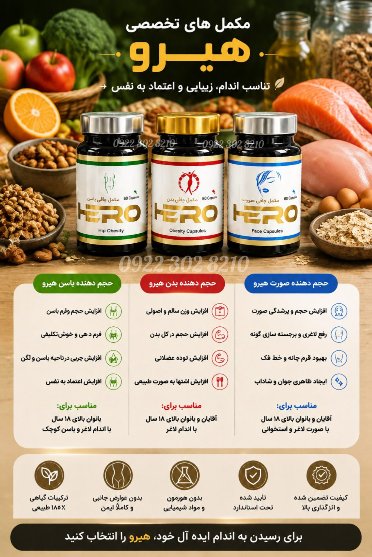 قرص حجم دهنده ۶۰ عددی ( صورت و کل بدن و ران باسن )